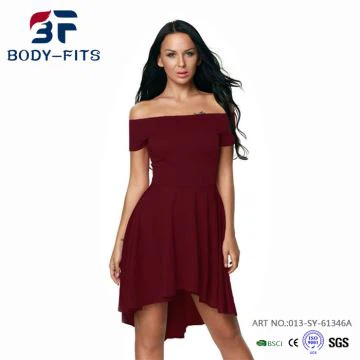 オフショルダーショートドレス